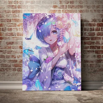 

Rem Re Zero Anime Poster Canvas Painting Printed Canvas Posters Prints Modern Big Size Wall Art Pictures Canvas Posters Prints