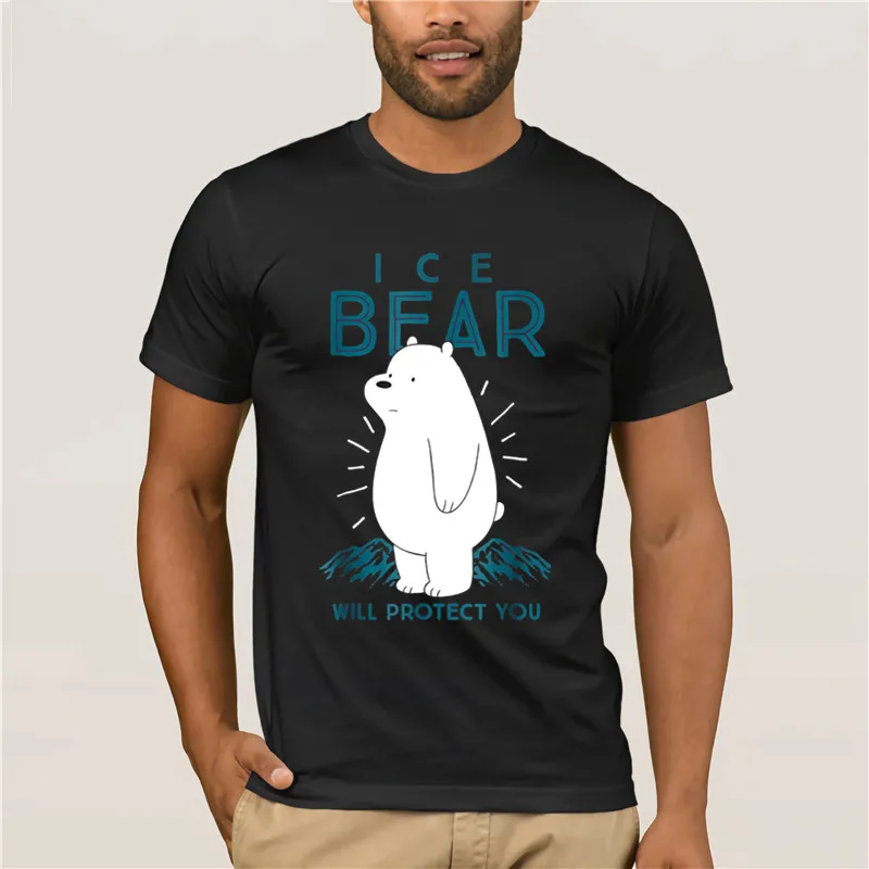 100% хлопок 2020 Мужская рубашка Cn Ice Bear будет защитить вас графика модная летняя