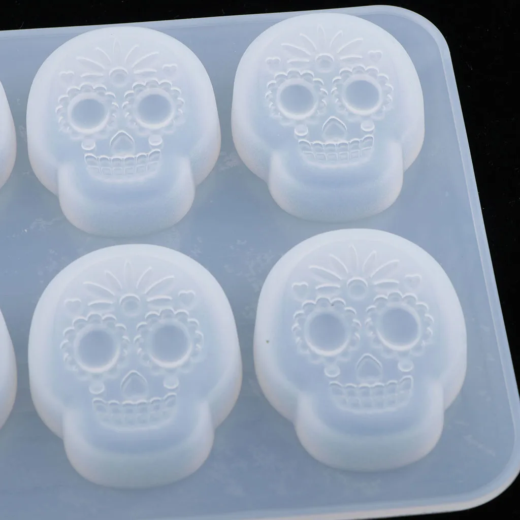 3D Череп силиконовый Jello ледяной формы гибкий производитель кубиков лоток для Хэллоуина и рождественской вечеринки. Отлично подходит для виски и коктейлей