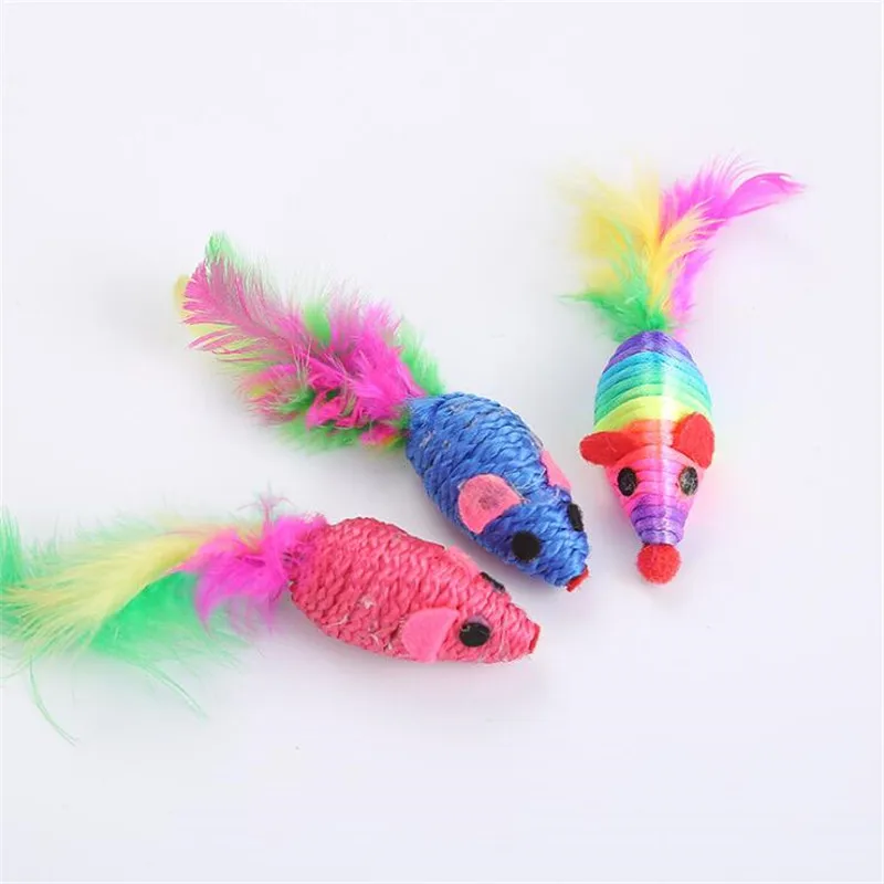 Pet Cat Toy Elastic Line Mouse Combination Set Mini Funny Playing Toys for Cats Kitten Interactive Dropshipping