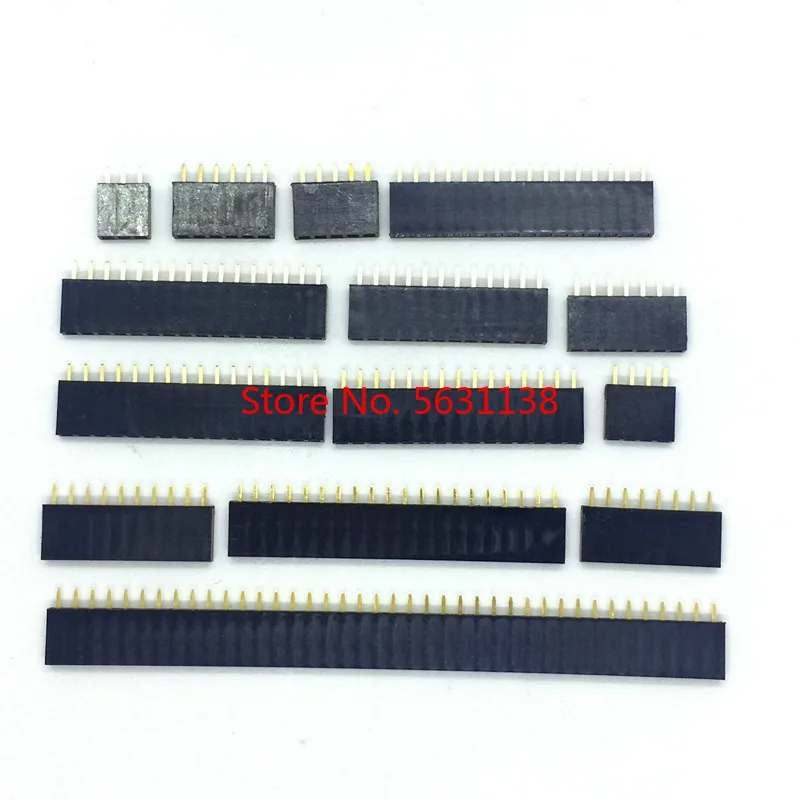 2 54 мм Однорядный разъем ~ 40P PCB платы контактный полосы Pinheader 2/3/4/6/10/12/14/16/20/40Pin для