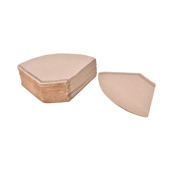 

100 Pcs/Pack Wooden Original Hand Drip Papers Coffee Filter Espresso Coffee Filters Wholesale