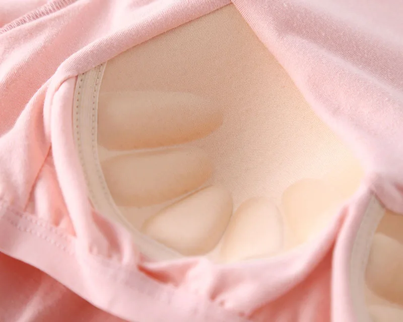 Nette Brief Druck Student Nachthemd Modale Baumwolle Kurzen Kleid Frische Brust Pad Nachtwäsche Frauen Sleep Lose Nachthemden – Detail 6