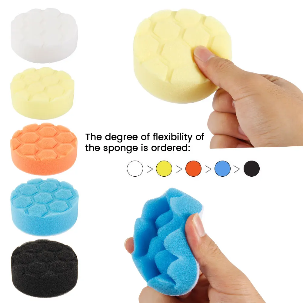 Car Polishing Sponge Pads Kit Buffing Waxing Drill Attachment