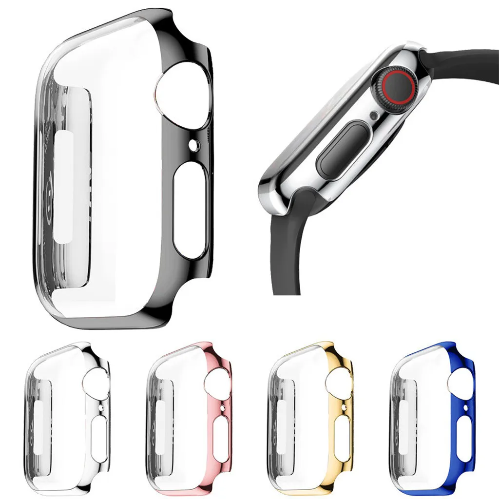 

Ultra Thin Pc Plating Cases Cover For Iwatch 4 5 Screen Protective Case 40mm 44mm Cover 3d Full Cover For Apple Watch 5 Watch