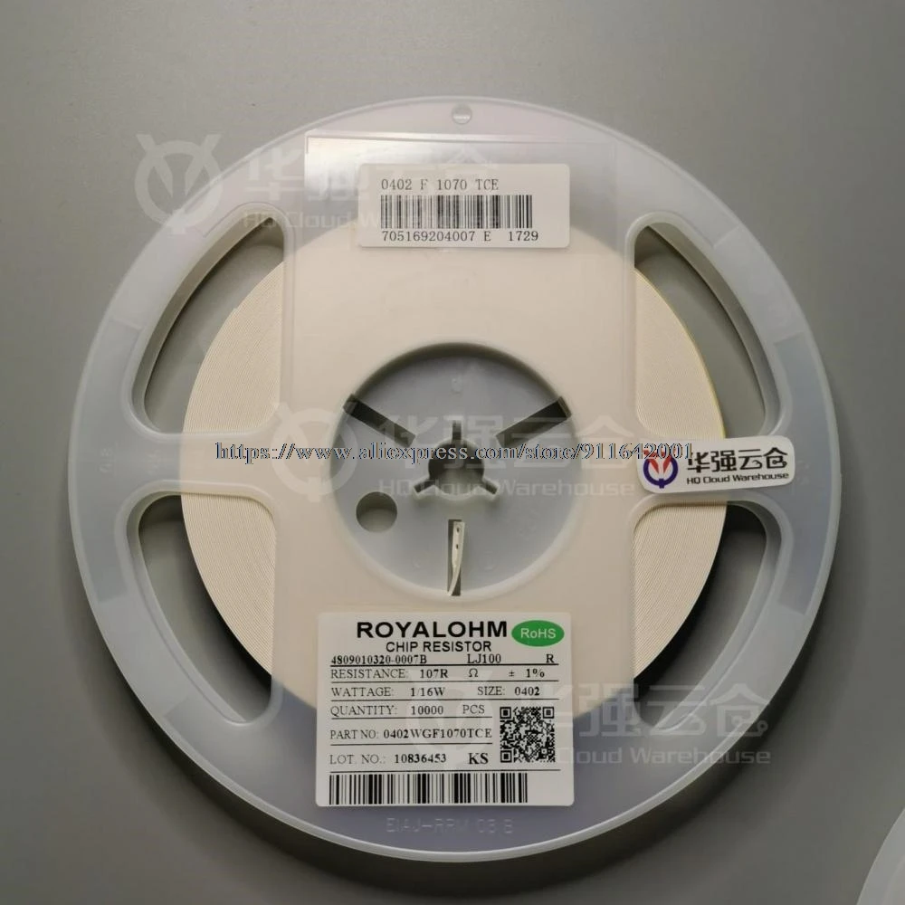 10000 шт. 0402WGF1070TCE 0402 107R 1% 1/16 Вт SMD чип резистор | Электроника