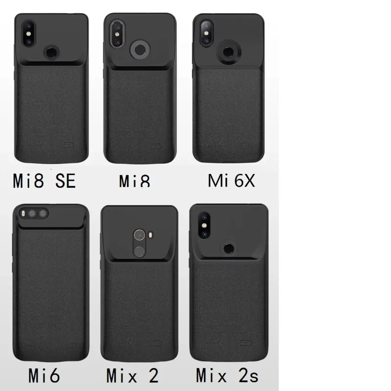 For Xiaomi Mix 2 Battery Charger Case for Xiaomi Mi 8 9 SE Mix 2 2s 6 6XBackup Power Bank 5500mah External Charger Cover Case