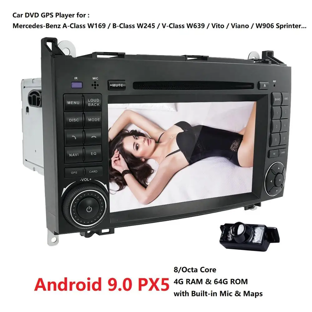 2Din Android9.0 4 г автомобильный dvd-плеер gps навигация головное устройство для B200 A B класс W169 W245 Viano Vito W639 Sprinter W906 радио wifi