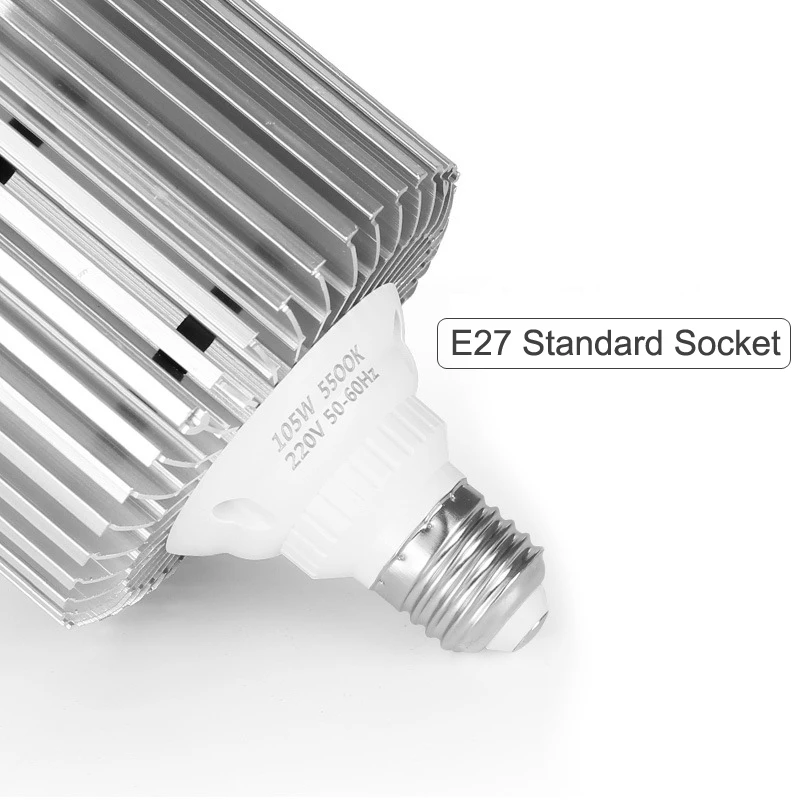 Studio Professional High-Power 105W LED Lamp Standard E27 Socket Bulb 5500K for photography Softbox Video Beauty Lighting Kit