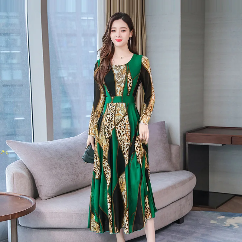 

Long-sleeved Dress Women's 2020 Spring And Summer New Style Elegant Bohemian Beach Skirt Swinging Skirt WOMEN'S Dress
