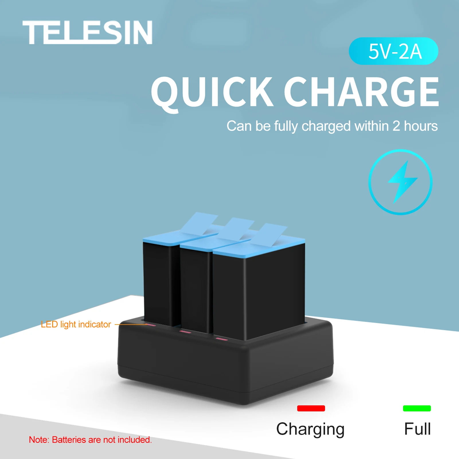 TELESIN GP-BCG-902 Camera Battery Charger description image 2