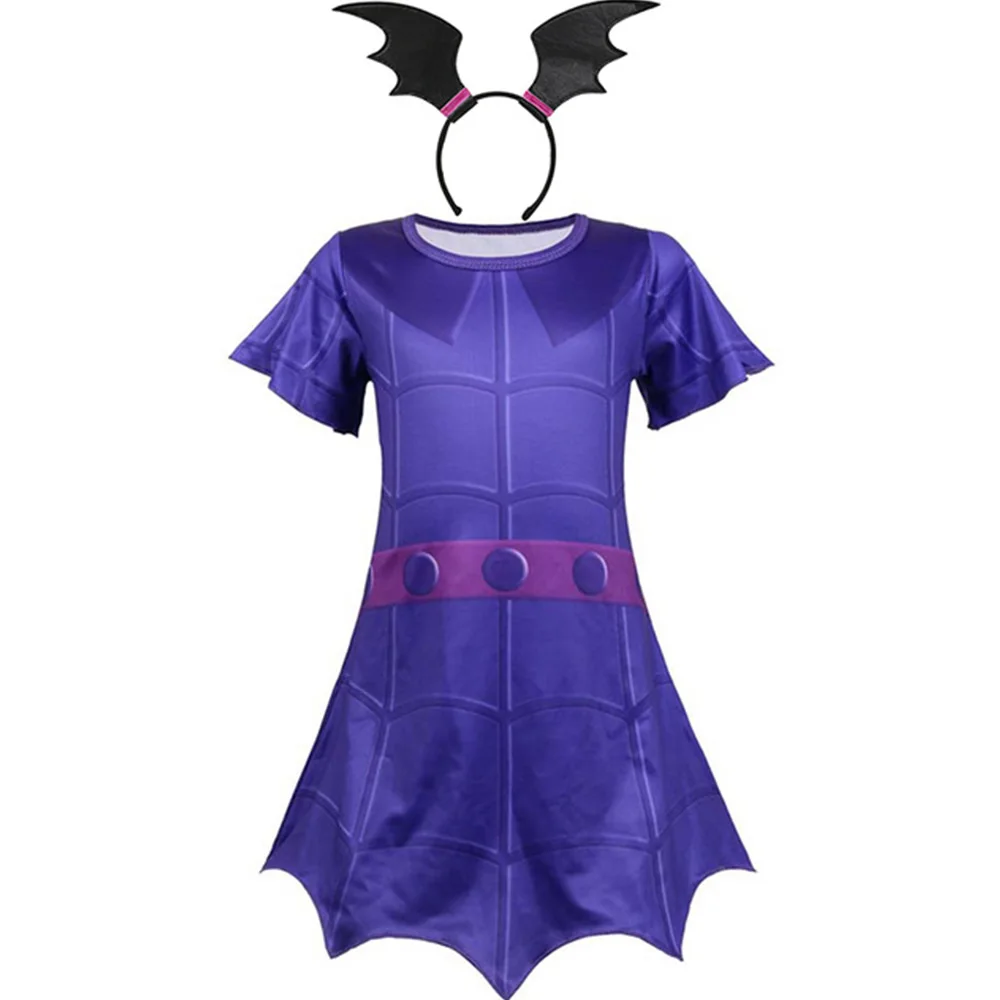 1232-headband Vampirina костюмы Дети Косплей вампира наряжаться в костюм Хэллоуин Девушки платья Карнавал вечерние камуфляжная маска повязка на голову - Color: 1232-headband