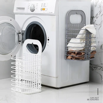 

Creative Foldable Wall Hanging Laundry Basket Laundry Basket Barrel Kids Toys Organizer Bathroom Storage Container for home