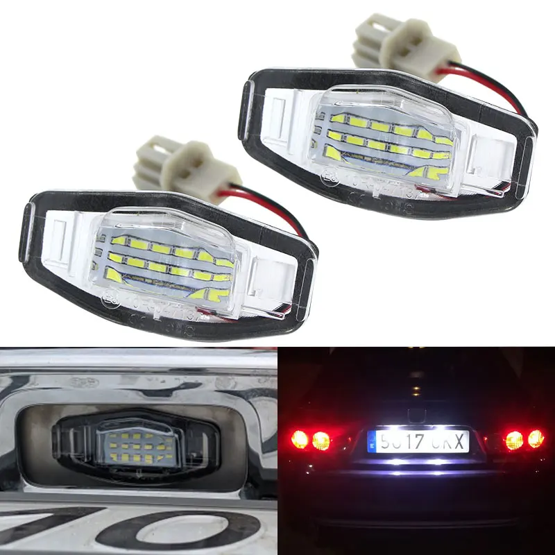 2x Canbus LED Number License Plate Light Lamp For Honda Accord 2003~ 2012,City MK4 2002-2008,MR-V/Pilot 2003-2008,Civic Odyssey