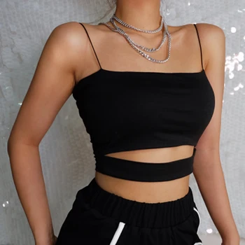 

2020 Summer Sexy Female Boho Cami Vest Crop Top Women Strappy Tank Bustier Bra Bralette Beach Wear