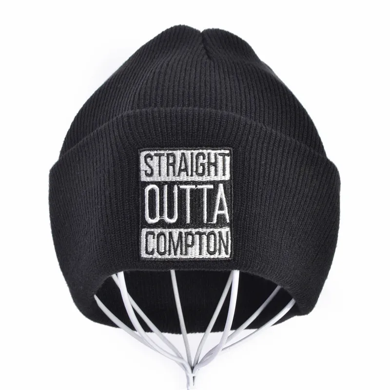Straight Outta compton West пляж гангста nwa compton зимние теплые модные шапочки вязаная облегающая шапка шапки хип хоп gorros kn