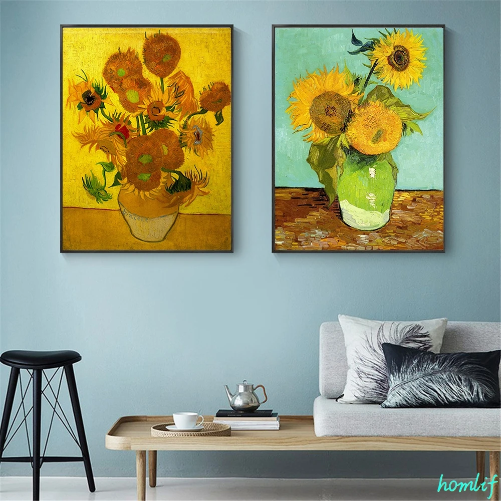 Алмазная Картина Ван Гог Подсолнух ваза с вышивка крестиком новый год/Рождество