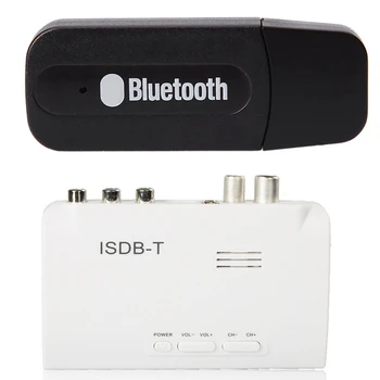 

1pcs 3.5mm o Speaker Receiver Adapter & 1pcs ISDB-T Digital Terrestrial Receiver Video Converter(US Plug)