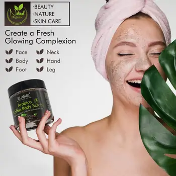 

Coffee Scrub Body Scrub Cream Dead Sea Salt Treatment Moisturizing Acne For Exfoliating Cellulite Whitening Anti D0L8