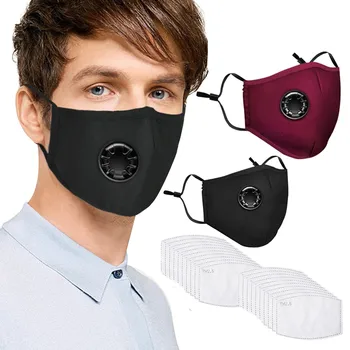 

2PCS Adult Respirator Masks+20PCS Activated Carbon Filters Adjustable Cycling Mouth Cover Reusable Face Mask Tapabocas Masque