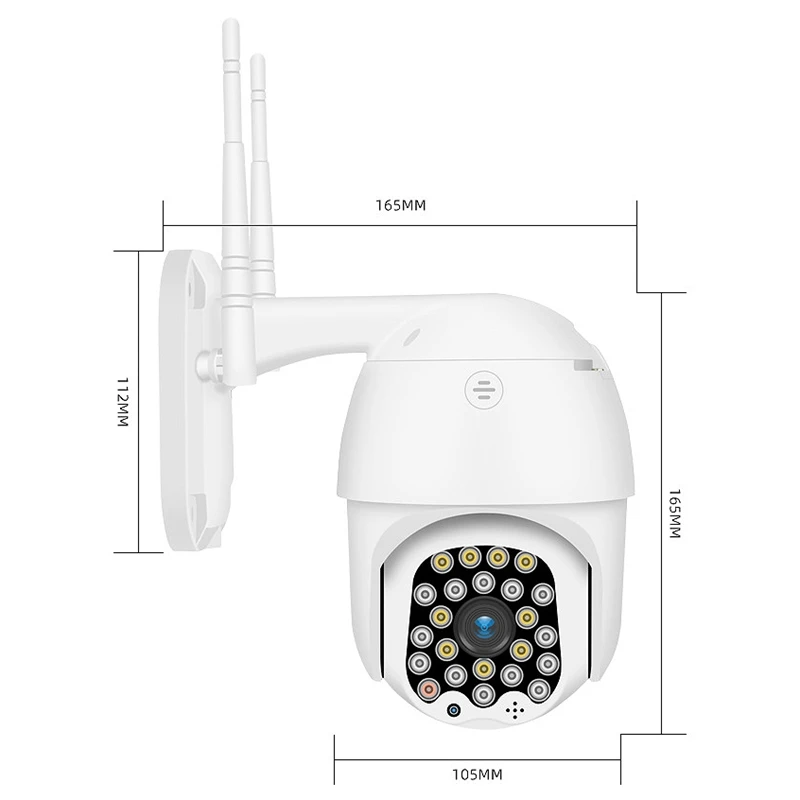 1080P две антенны PTZ IP камера Wifi 2MP Облачное хранилище 23 шт. светодиодный светильник сирена сигнализация P2P аудио домашняя камера видеонаблюдения