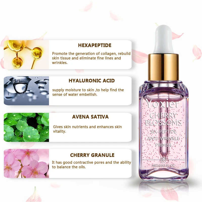 

Oil Control Matte Serum Series Brand Foundation Primer Makeup Base Moisturizing Essence Cherry Blossom