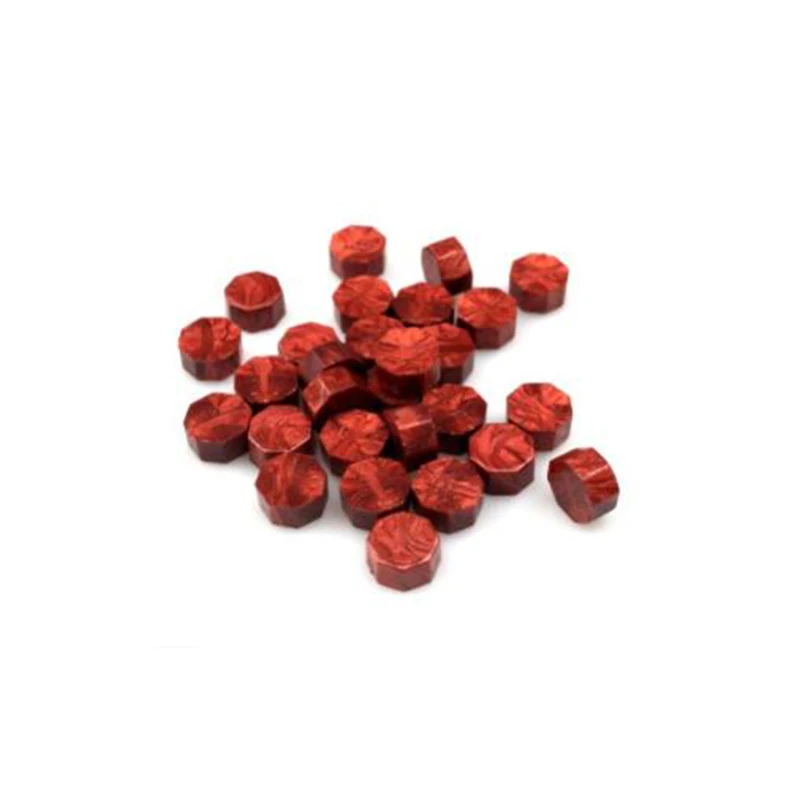Red-gold 100pcs 5/30/100pcs Stamp Wax Vintage Wax Seal Stamp Tablet Pill Beads for Envelope Documents Wedding Wax Seal Ancient Sealing Wax - Цвет: Red-gold 100pcs