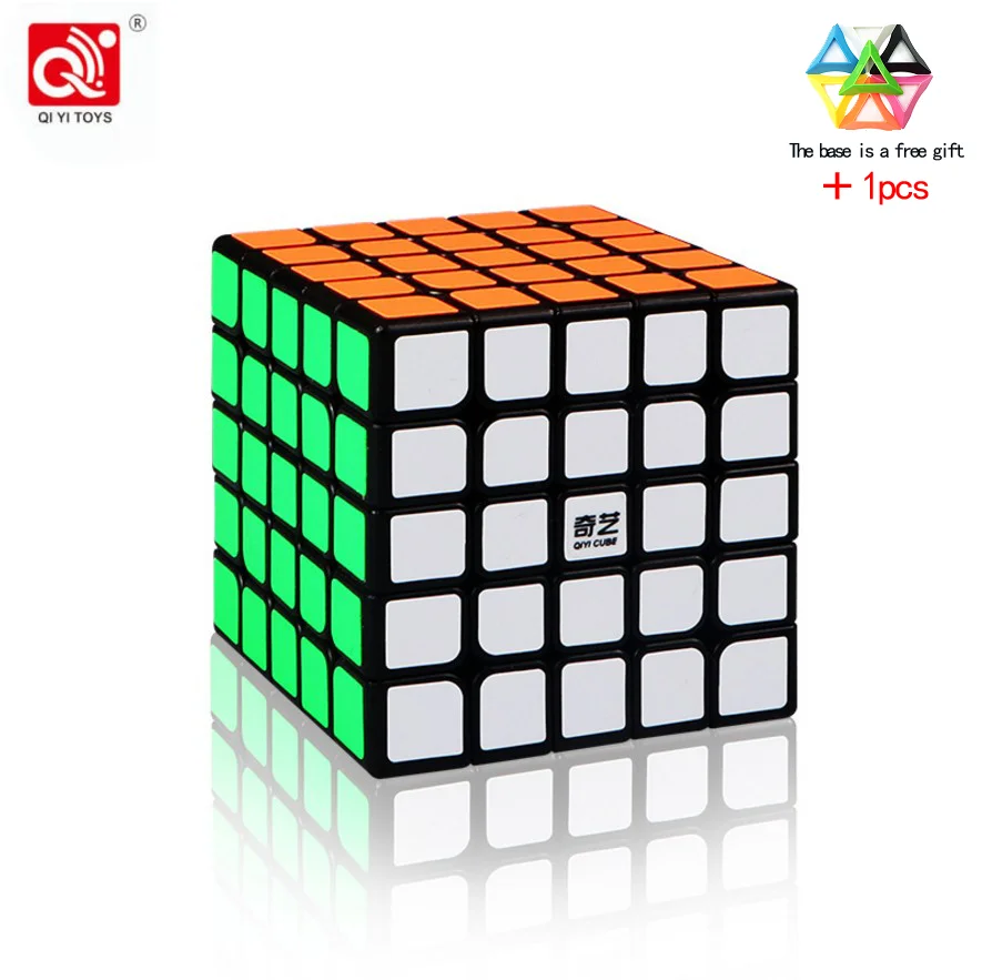 QiYi QiZheng S 5x5x5 волшебный куб скоростная головоломка Профессиональный Neo Magico Cubo черный без наклейки Развивающие игрушки для детей 6 лет - Цвет: 1