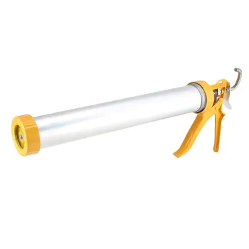 

uxcell Caulking Gun Aluminum Alloy Barrel Manual Drip-Free for Caulk Sealant Yellow Used with acrylic silicone caulks etc.