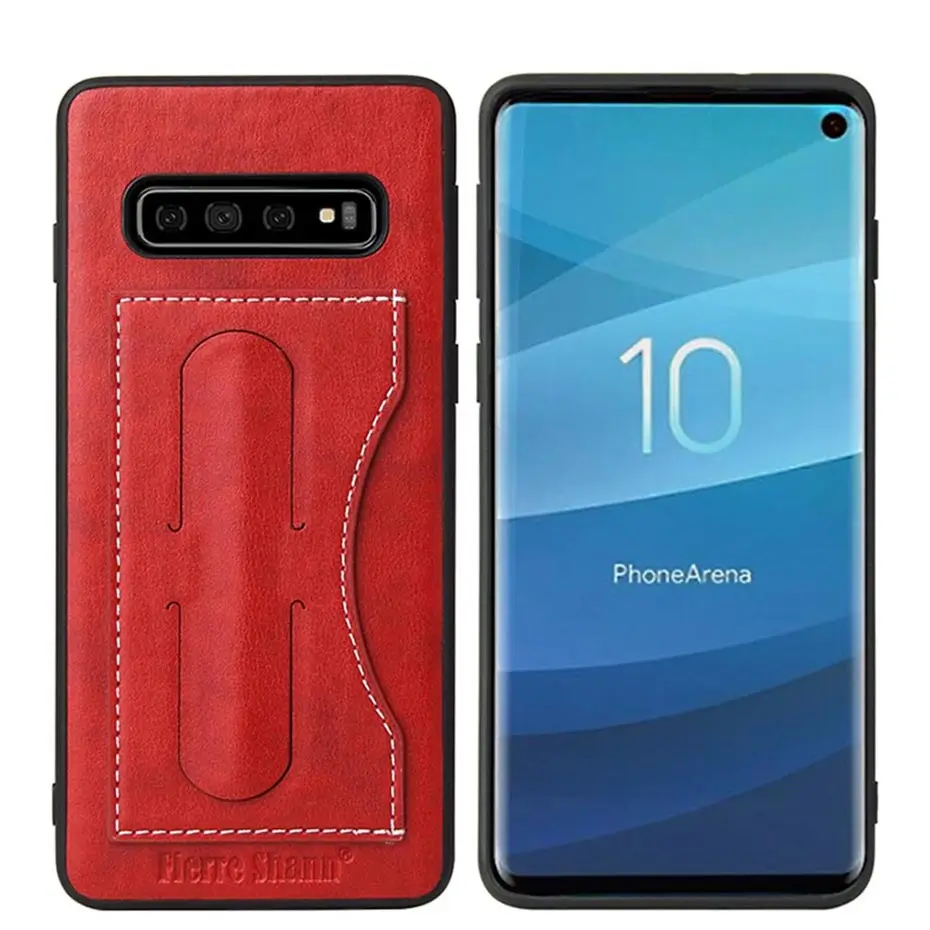 

New style Invisible Built-in Bracket case for Note8 Note9 Note10 cover Fashion Slim Card Holder for Samsung S8 S9 S10 Plus case