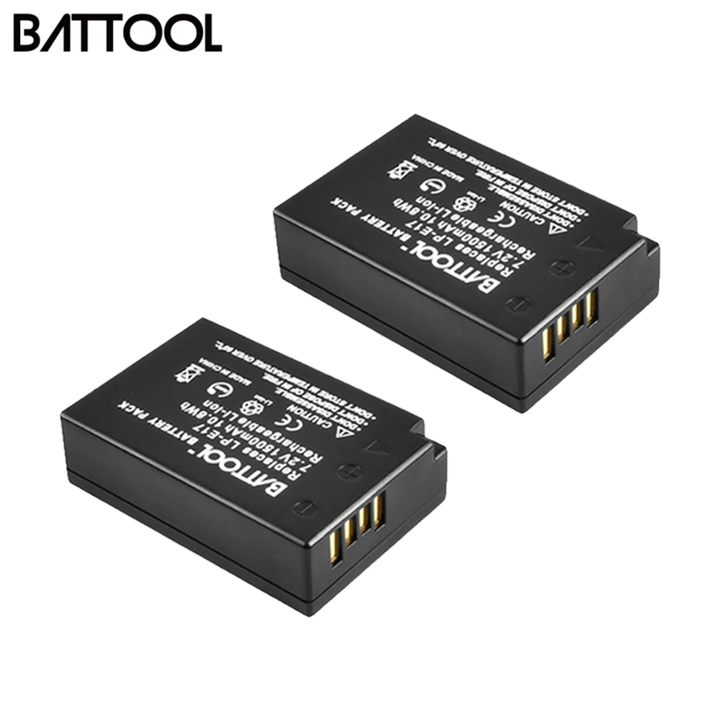 BATTOOL LP-E17 LPE17 LP E17 Батарея+ Зарядное устройство Перезаряжаемые Батарея для цифровой однообъективной зеркальной камеры Canon EOS M3 M5 750D 760D T6i T6s 800D 8000D поцелуй X8i - Цвет: 2 BATTERY