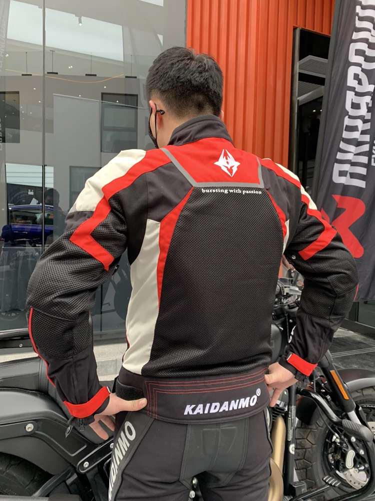 Summer motorcycle riding suit male heavy locomotive anti-fall mesh racing jackets knight cycling waterproof jackets 4 colors