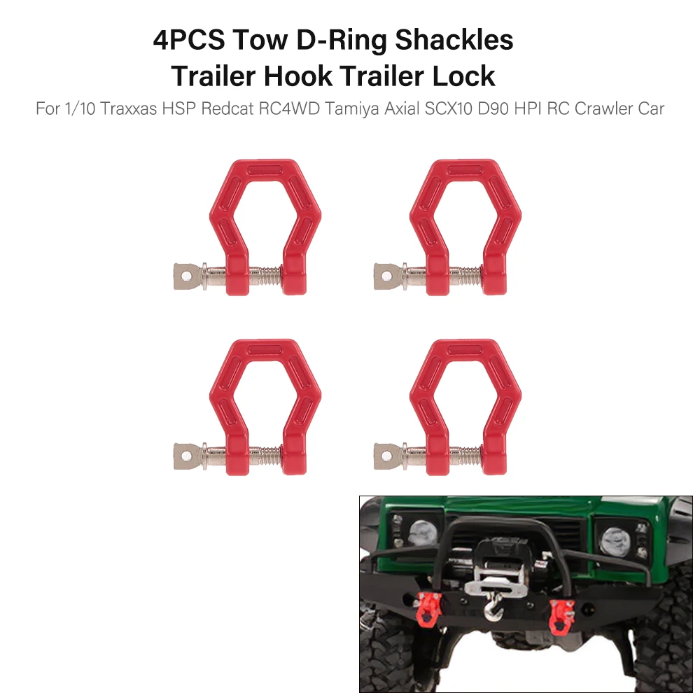 4 шт. D образные скобы для прицепа Traxxas HSP Redcat RC4WD Tamiya Axial SCX10 D90 HPI|Детали и аксессуары|