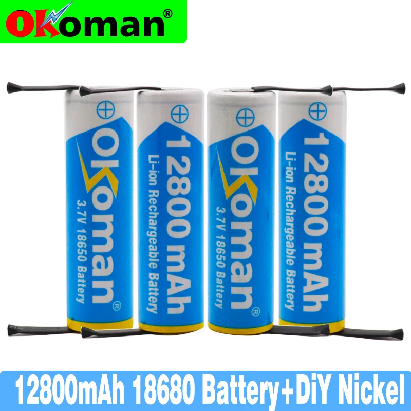 

100% Original 3.7 v 12800mah 18650 Lithium Rechargeable Battery For power tool Welding Nickel Sheet batteries pack