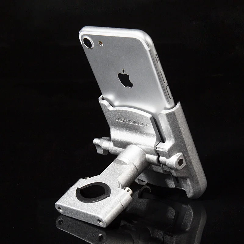  Vmonv Upgrade Universal Metal Chargable Motorcycle Rearview Mirror Cell Phone Holder Stand Support 