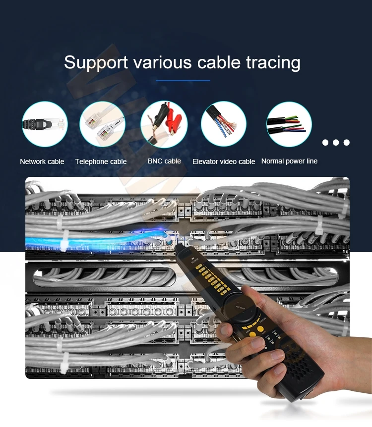 Factory Price Telephone Line CCTV Accessory Cat 6 LAN Cable Tracker Wire Continuity Tester CT-66