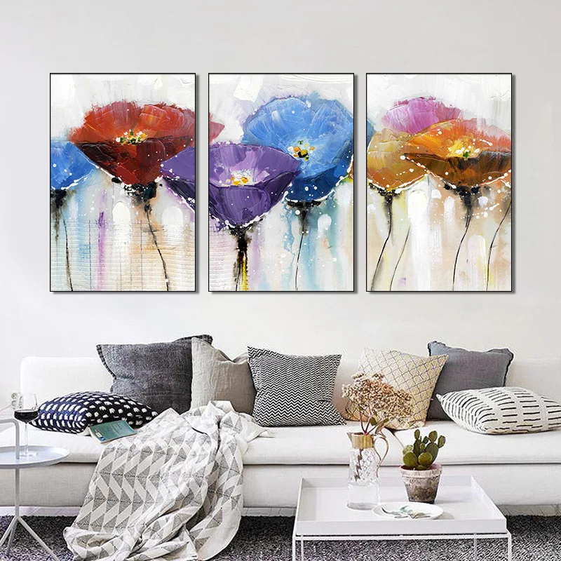 

Modern Minimalist Micro Jet Canvas Triple Decoration Spray Painting Cross Border Spray-print Painting Core Northern European-Sty