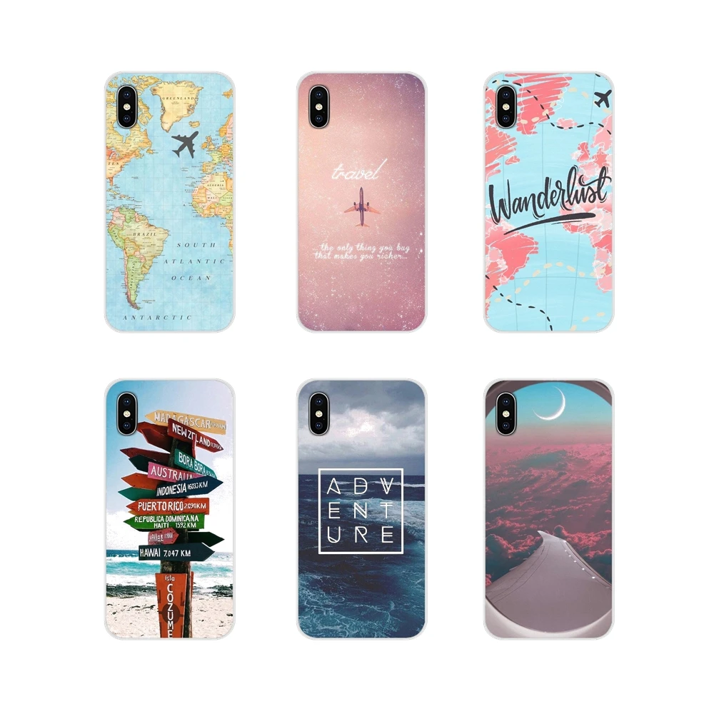 Travel Does the Heart Traveling Aircraft Worldmap For Apple iPhone X XR XS 11Pro MAX 4S 5S 5C SE 6S 7 8 Plus ipod touch 5 6 Case | Мобильные