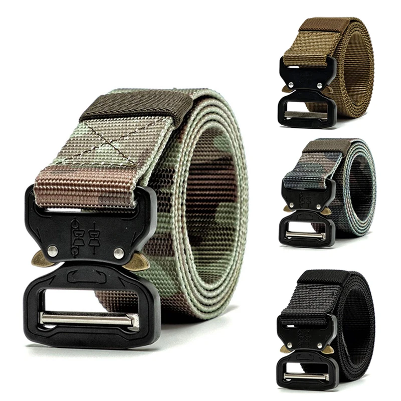 

Casual 7 Color Alloy Buckle Adjustable Military Equipment Tactical Belt Training Belt Outdoor Hunt Waist Straps Outside Combat