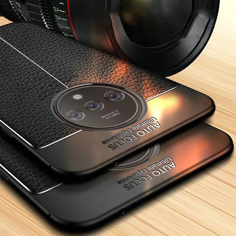 Противоударный чехол для телефона для Oneplus 7 T, чехол с кожаной текстурой, мягкий защитный бампер из ТПУ, матовый чехол для Oneplus 7T Pro one plus 7t