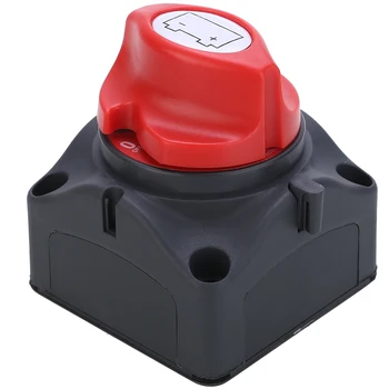 

24V 600A Car Battery Switch Car Boat RV Main Knob Isolator Emergency Stop Pole Separator Cut Off Disconnect Switch 68*68*74mm