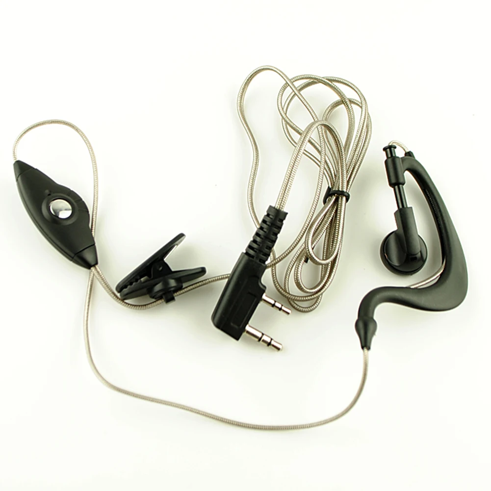 2Pin Walkie-Talkie, наушник с крючком, динамик, наушник, Interphone pinganillo For-BaoFeng BF-888S UV5R UV82, гарнитура для рацииb