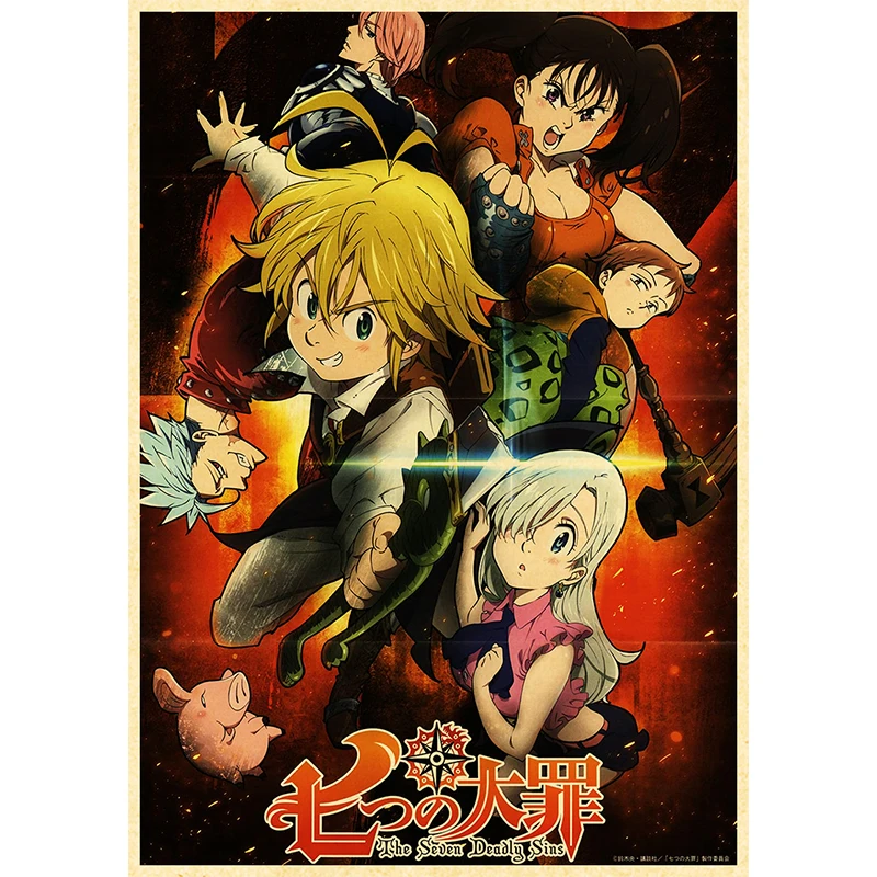 Poster 60x90cm Os Sete Pecados Capitais - Animes 34
