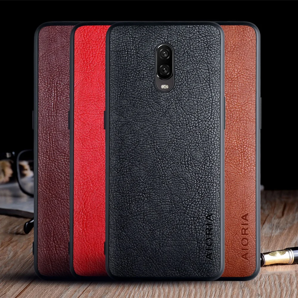 Custodia Per Oneplus 6T Funda Custodia In Pelle Vintage Di Lusso In Pelle Con Cover Rigida Per Pc In Tpu Per Custodia Oneplus 6T Capa