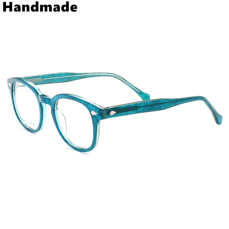 Ручная работа, ретро круглые очки стеклянные оправы, стиль «Джони Депп», простые близорукие очки, рамка для украшения, женские очки