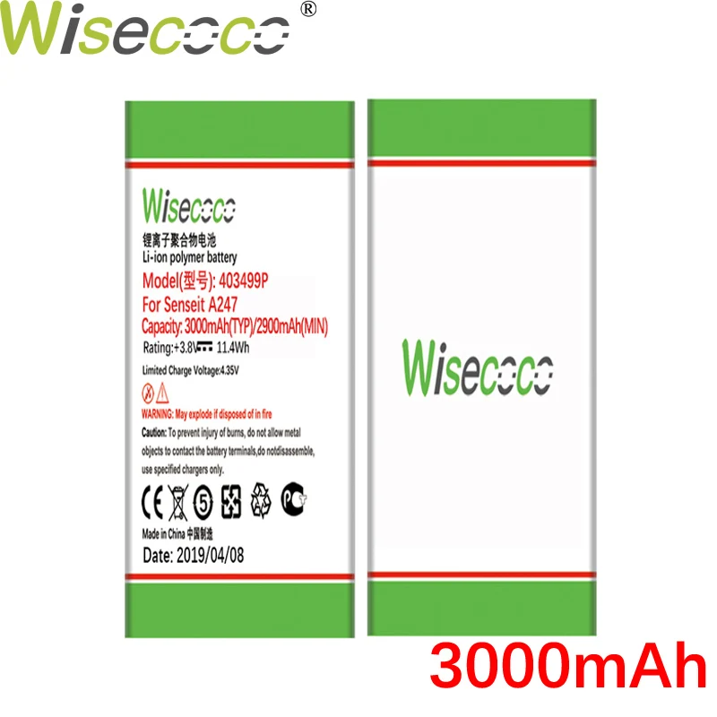 WISECOCO быстрая доставка Новый аккумулятор для Senseit A247 высококачественный телефона