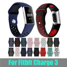50 шт. силиконовый ремешок для Fitbit Charge3, мягкий браслет, ремешок для часов, ремешок для Fitbit Charge 3, Сменные аксессуары