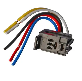 

4pin 5pin socket with wire 40A 12V 24V DC Relay Universal Automotive Violet Relay