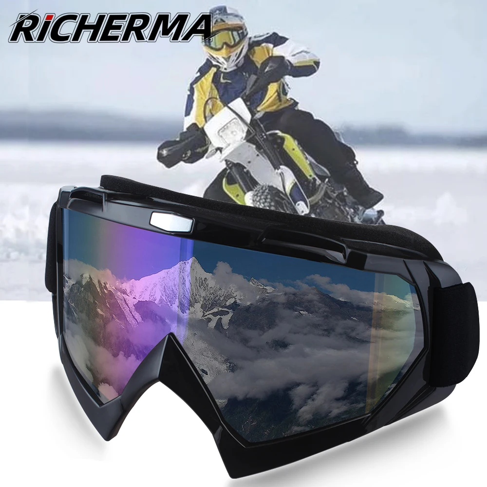 

Winter Men Motocross Glasses Safety Goggles Eye Protection Anti-UV Windproof Moto Cross Motorbike Scooter Ski Snowmobile