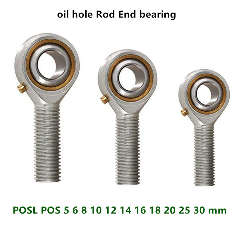 POS Male PHS Female Series Rod End Bearings M5 - M12 Right  & Left Hand